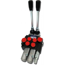 ROZDZIELACZ HYDR. 2 SEKCJE 40L 2x ZATRZASK DWUSTRONNY